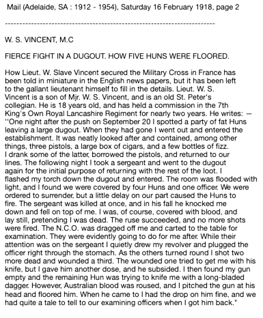 Adelaide Mail 16th February 1918